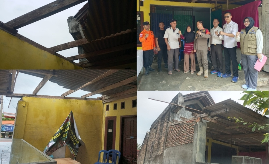 Hujan Disertai Angin Kencang Terjang Kalianda, Satu Rumah Warga Rusak